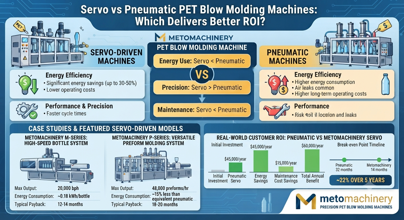 Servo vs Pneumatic PET Blow Molding Machines: Which Delivers Better ROI?